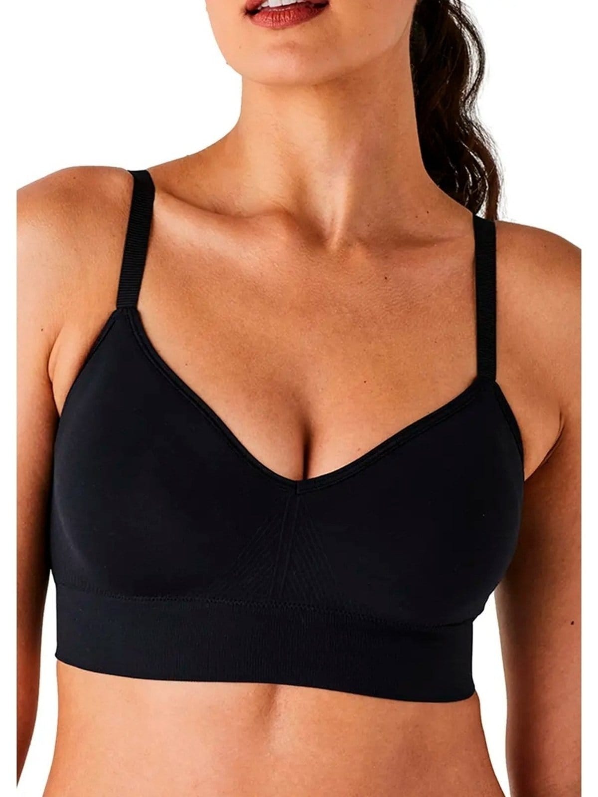 Vista 2 Kit com 3 Sutiãs sem Aro com Bojo Liz 51302 Liz rosa