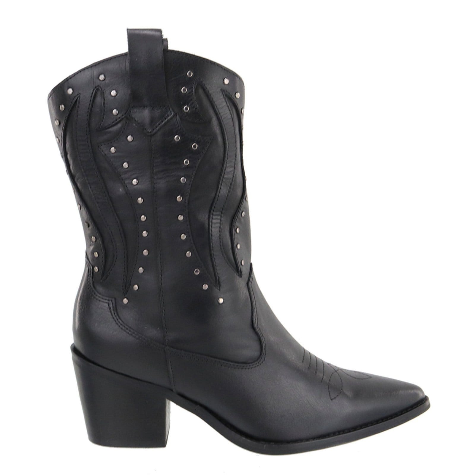 Vista 2 Bota Texana Country Western Cravo em Couro Feminina Maria Paula MARIA PAULA preto