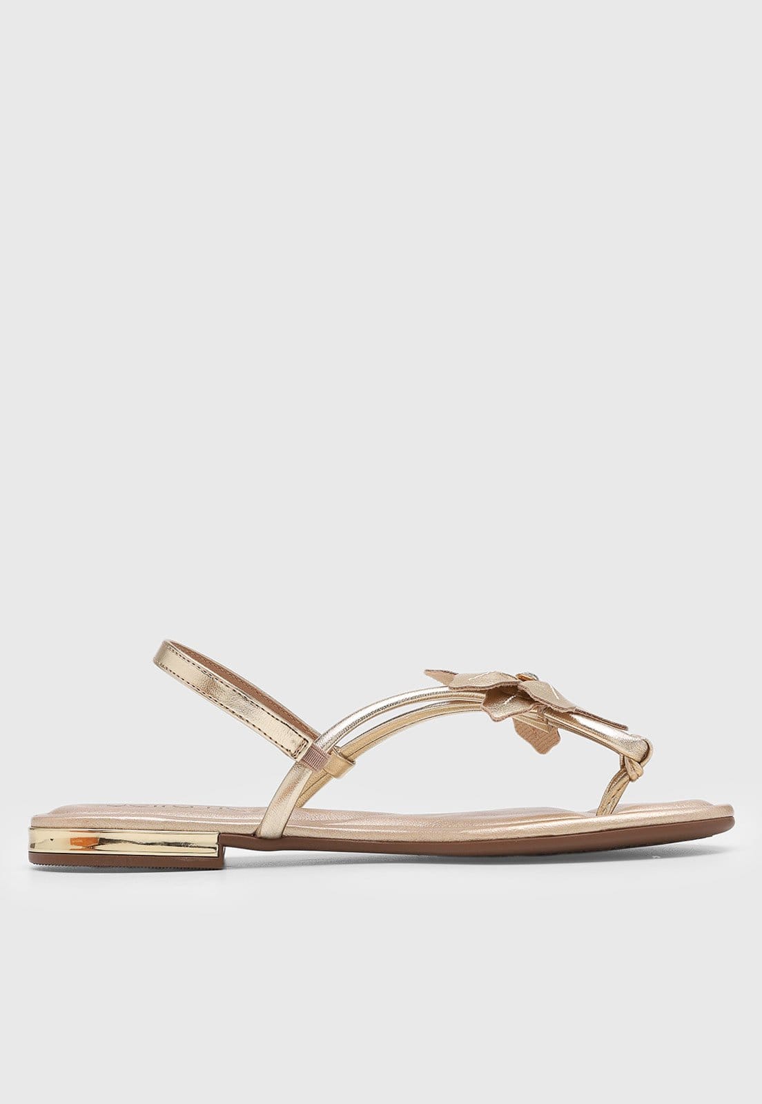 Vista 2 Rasteira Feminina Beira Rio Fechada Dourada BEIRA RIO dourado