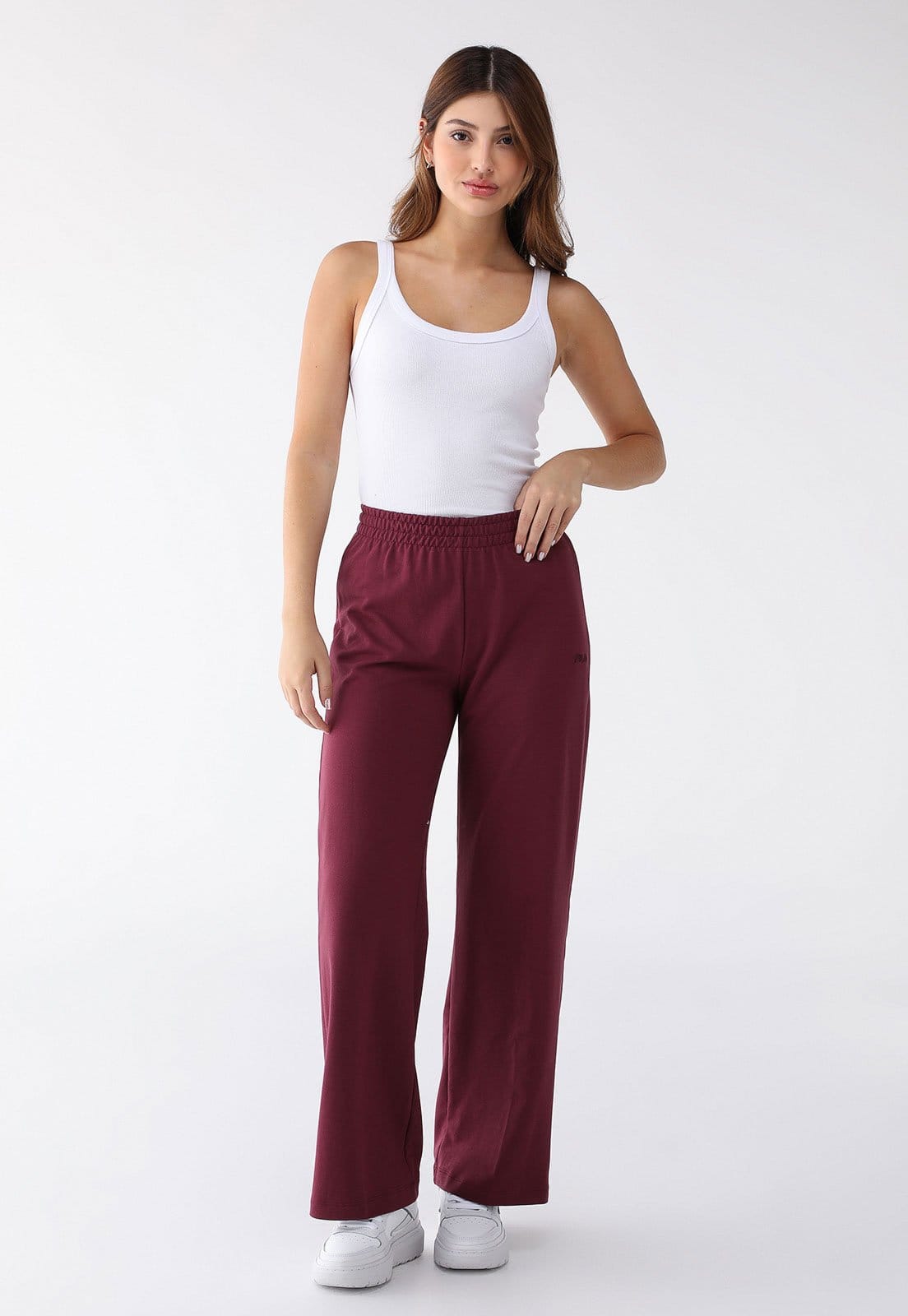 Vista 2 Calça de Moletom Fila Reta Classic Light Basic Fila bordô