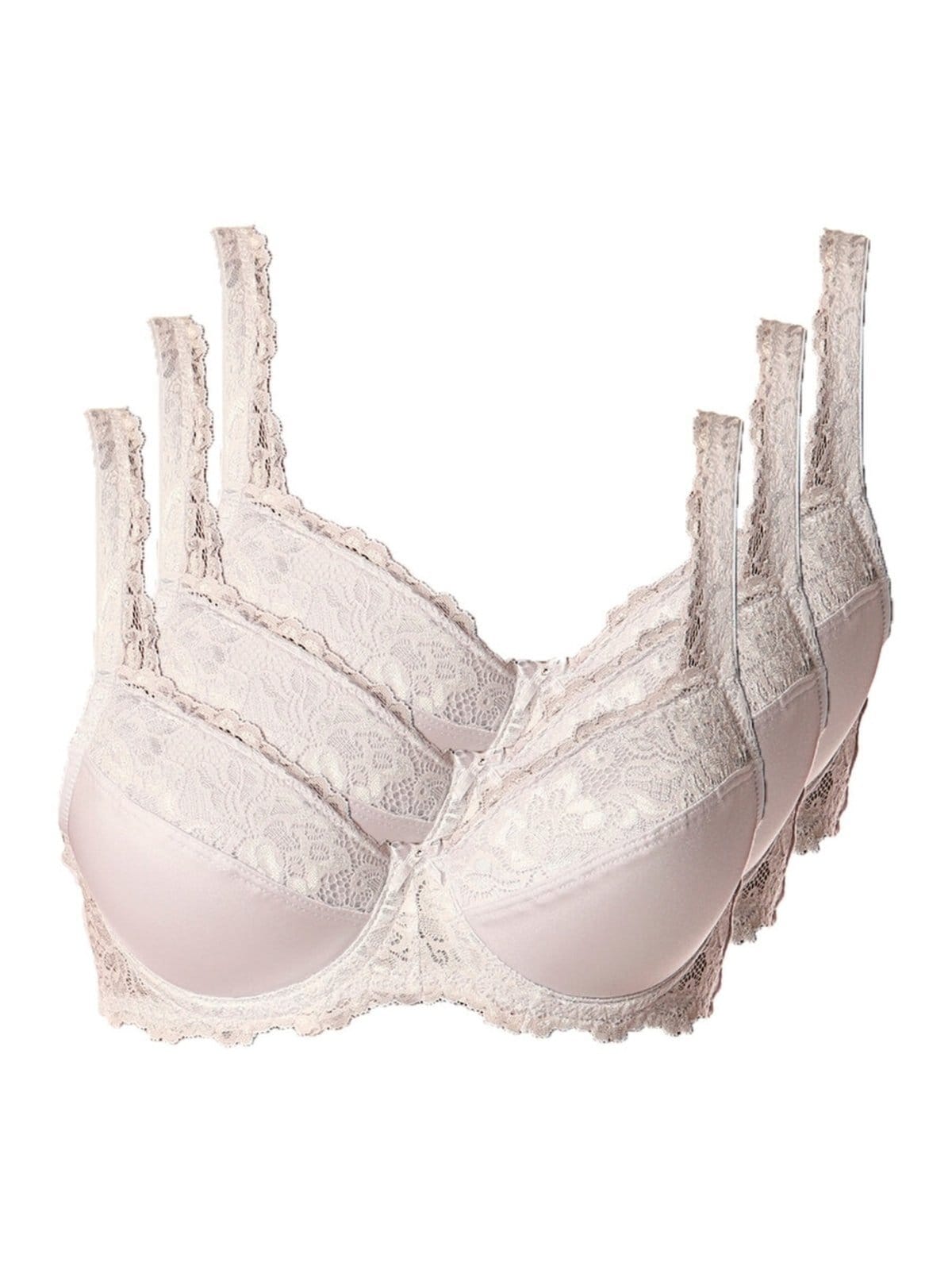 Kit com 3 Sutiãs com Aro e Bojo Iridien Demillus 65204 Taça B