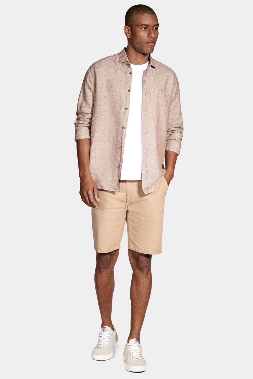 Vista 2 Bermuda Aramis Chino Clássica Canvas Caramelo Aramis incolor