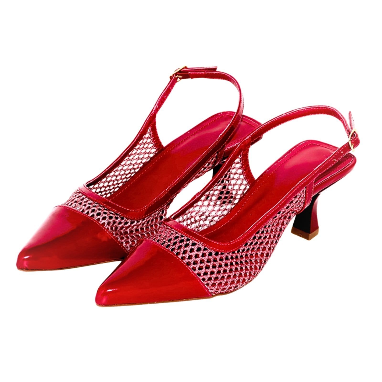 Scarpin Slingback com Tela 5600