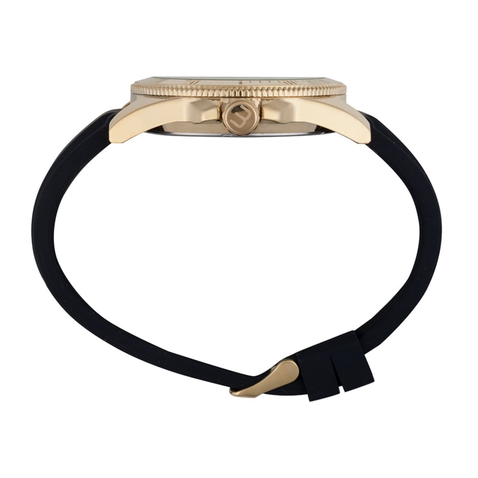 Relógio Masculino Dourado Pulseira de Silicone - 2