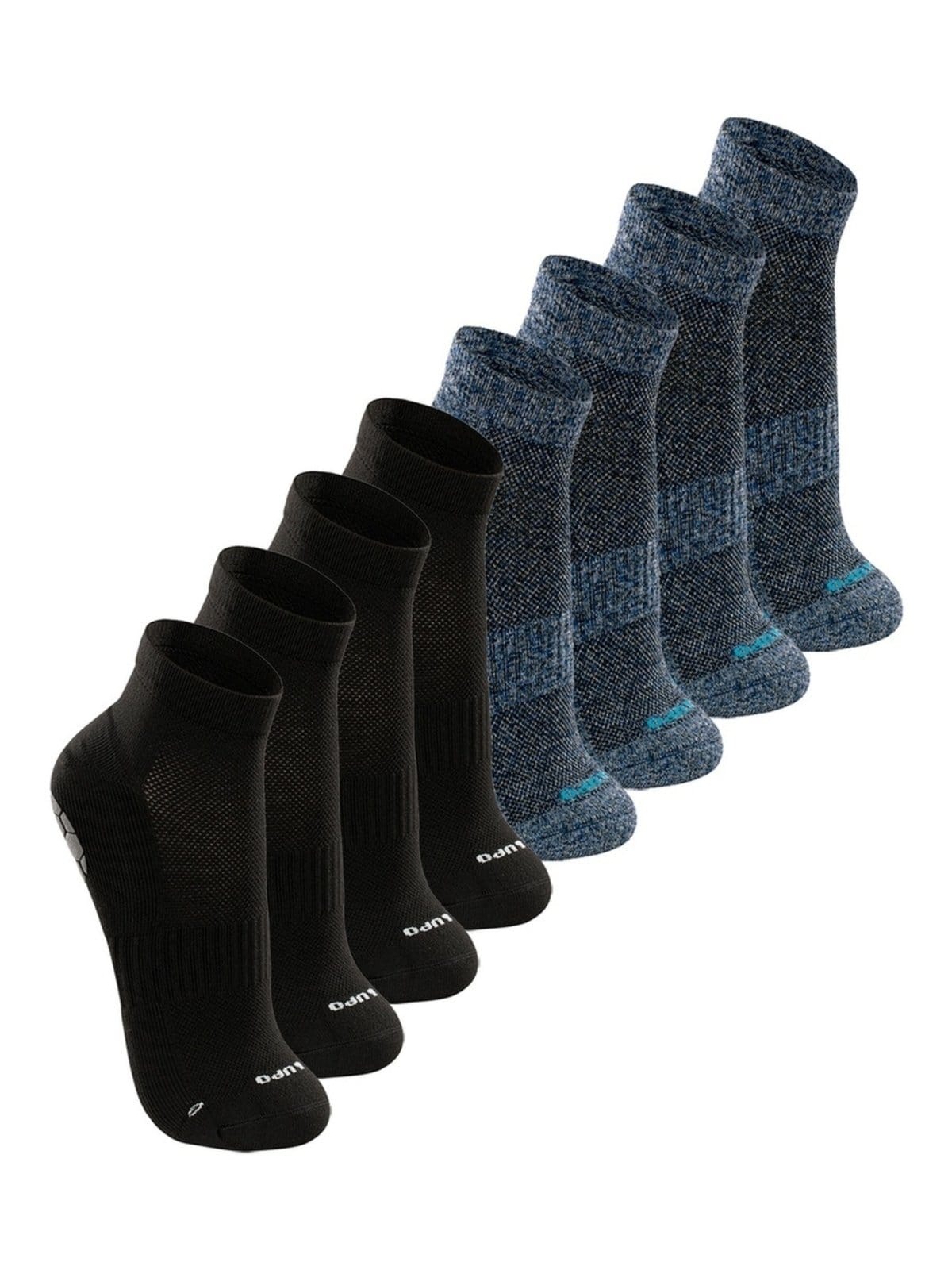 Kit com 8 Pares de Meias Antiderrapante Pilates Lupo