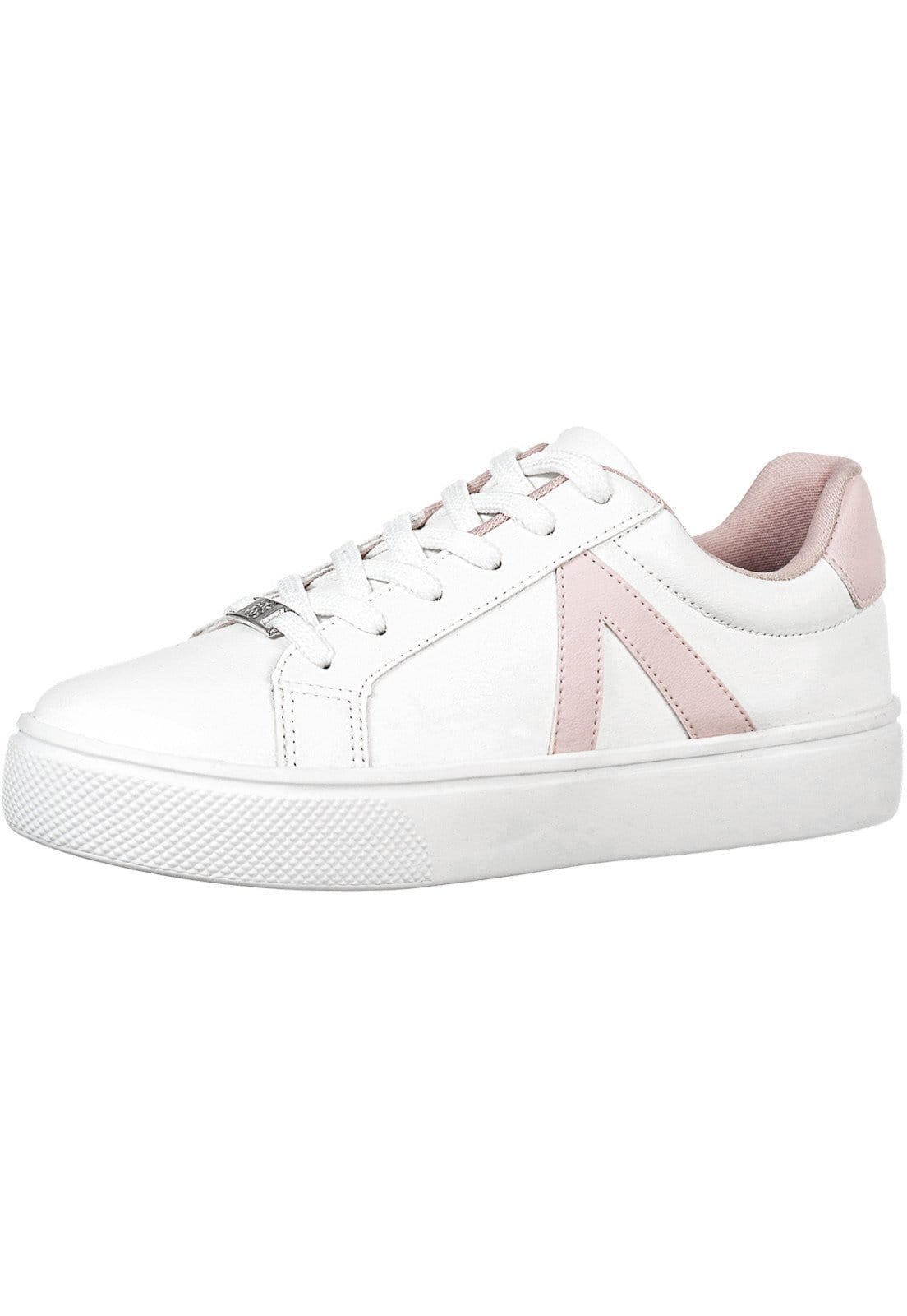 Vista 2 Tênis Feminino Branco Casual Clássico Detalhe Lateral Gigil Gigil rosa/rosê rosa