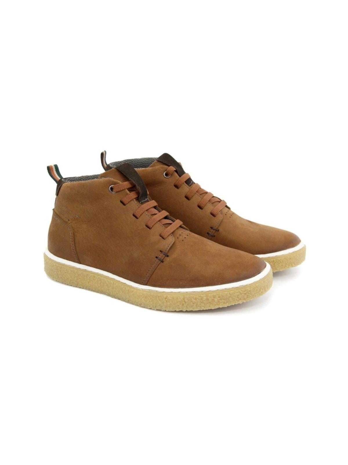 Bota Masculina Urbana Couro Legitimo Casual Cadarço Leve