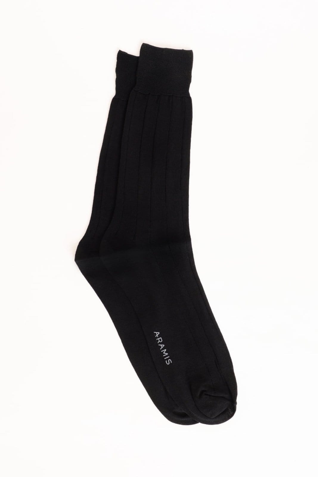 Meia Canelada Algodão Preto