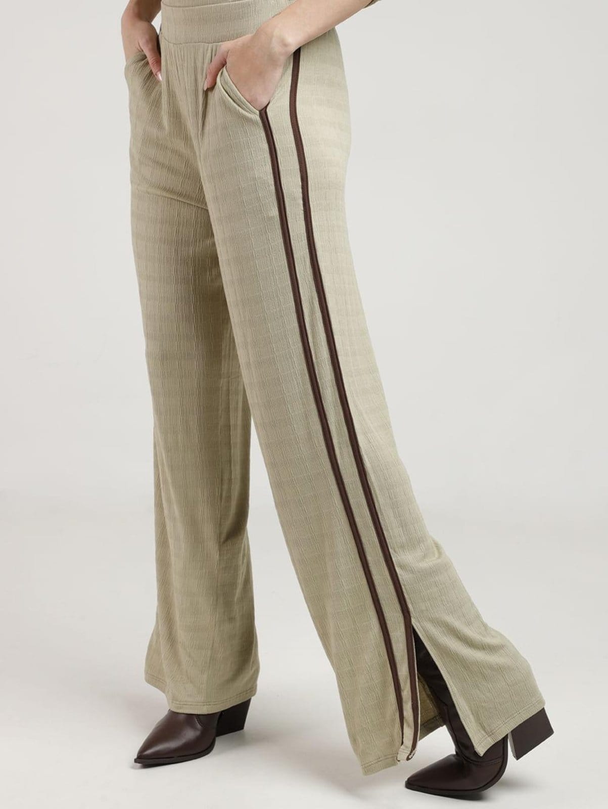 Calça Wide Leg Autentique Feminina CLARO CLARO/MARROM