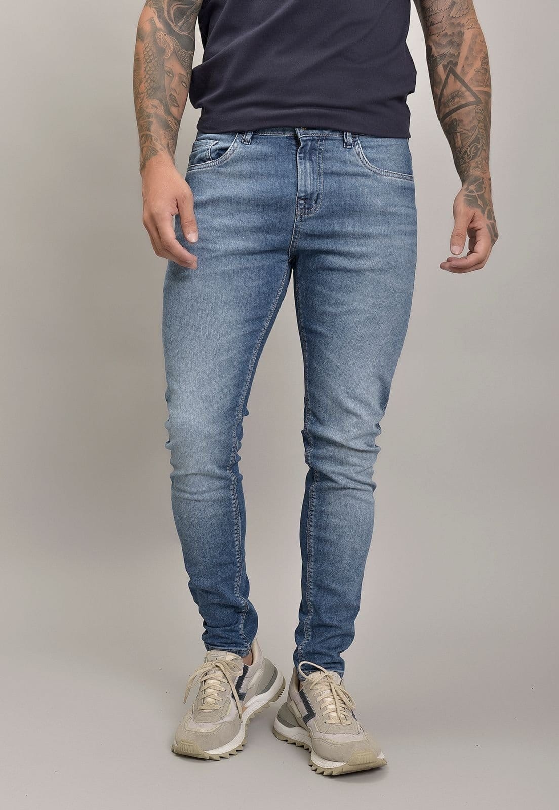 Calça Jeans Skinny Marmorizada Masculina