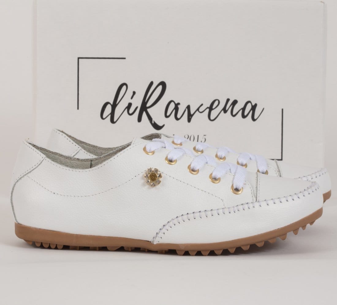 Tênis Sapatênis Feminino diRavena em Couro - Cod100