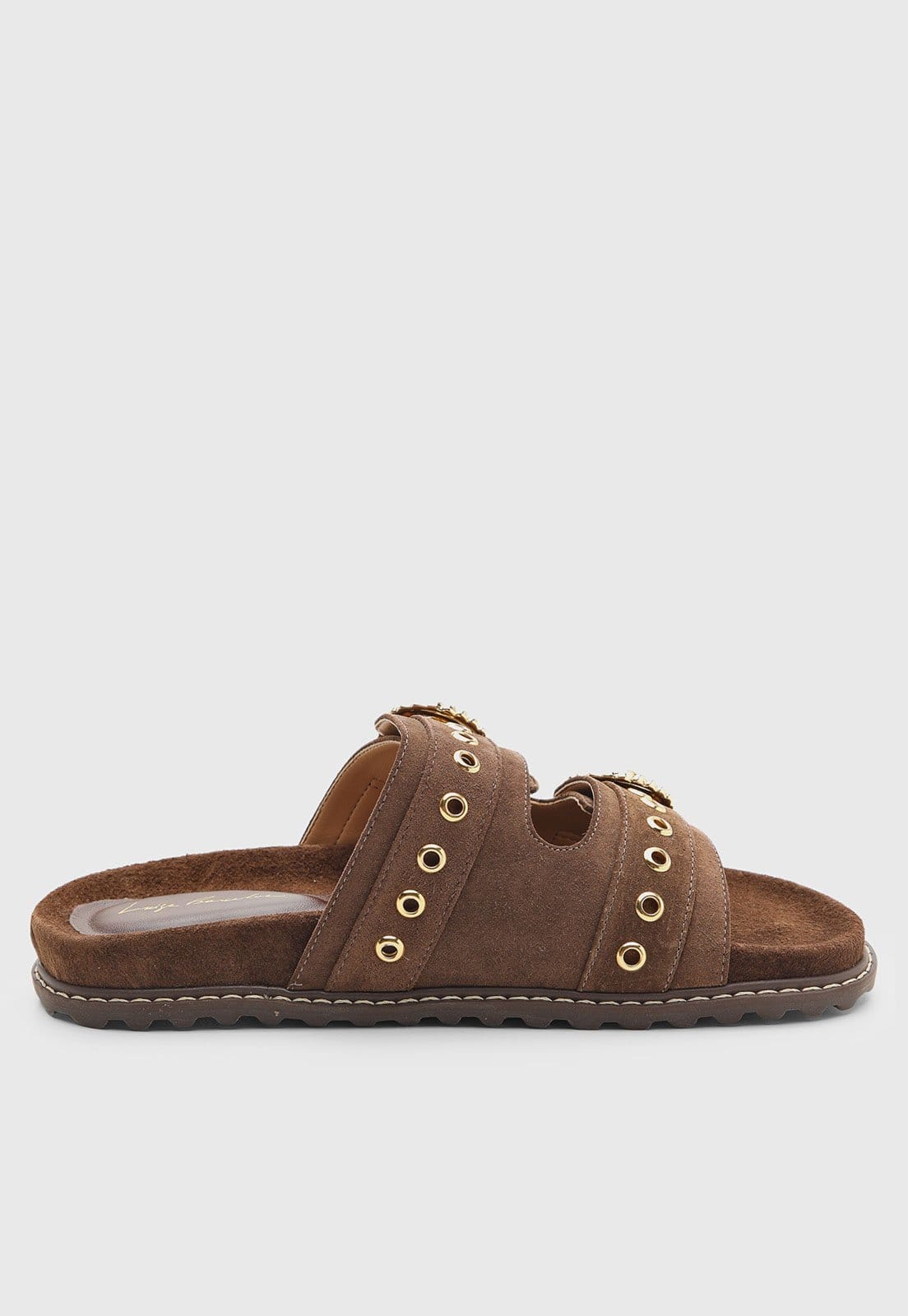 Vista 2 Rasteira Feminina Luiza Barcelos Fivela Luiza Barcelos marrom