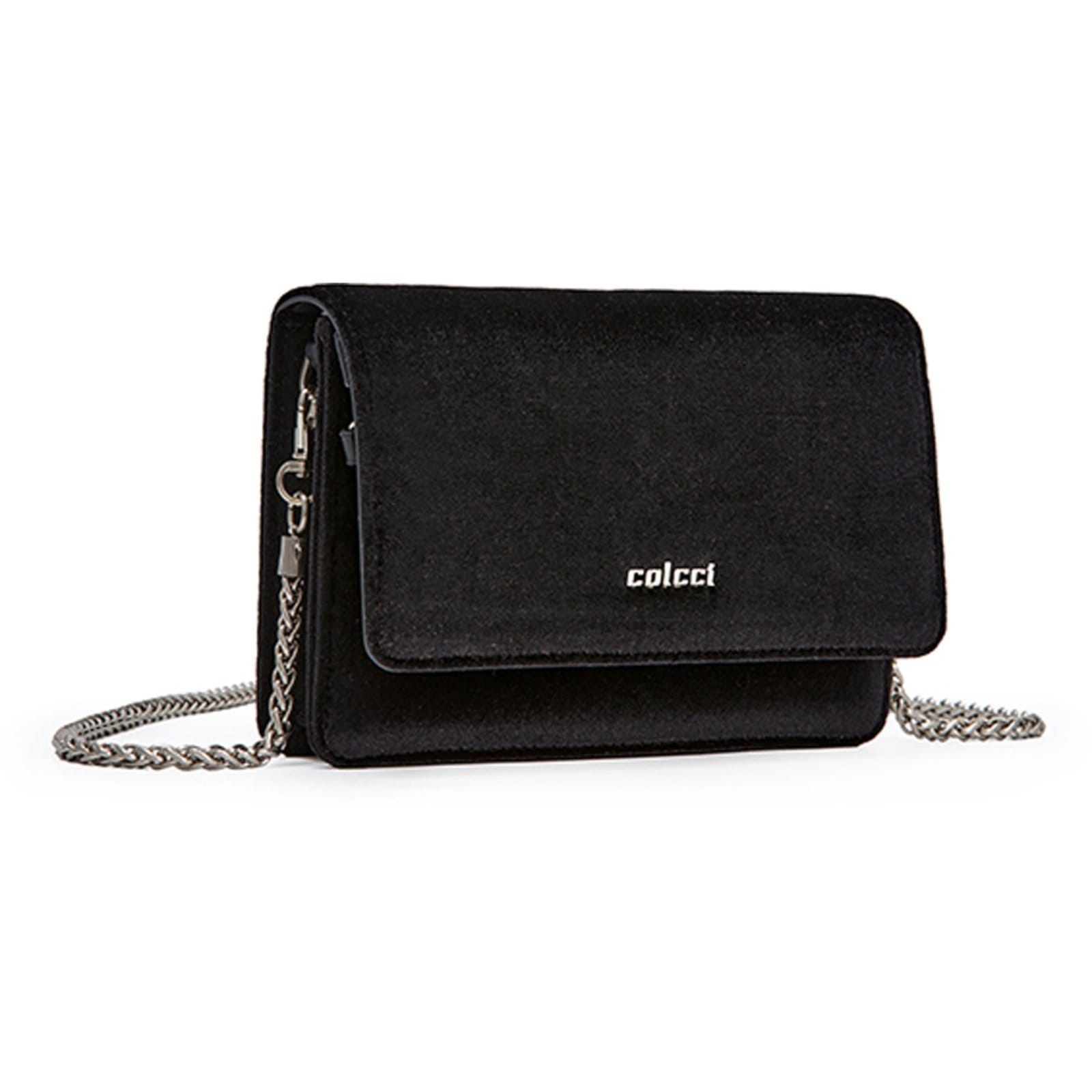 Vista 2 Bolsa Crossbody Colcci Veludo In24 Feminino Colcci preto