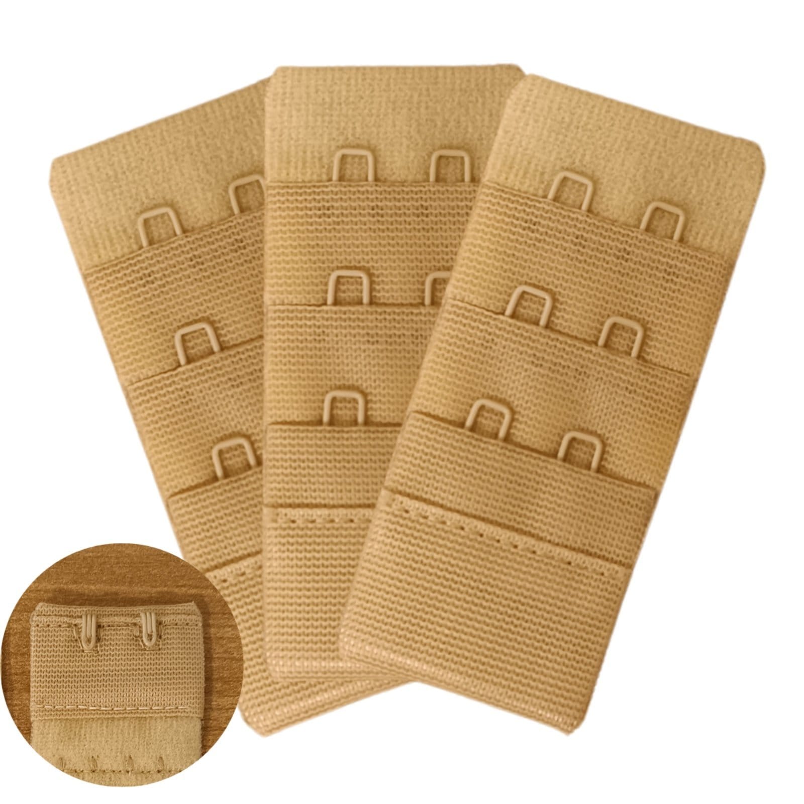 Kit 03 extensor de sutiã prolongador de sutiã colchete para aumentar sutiã