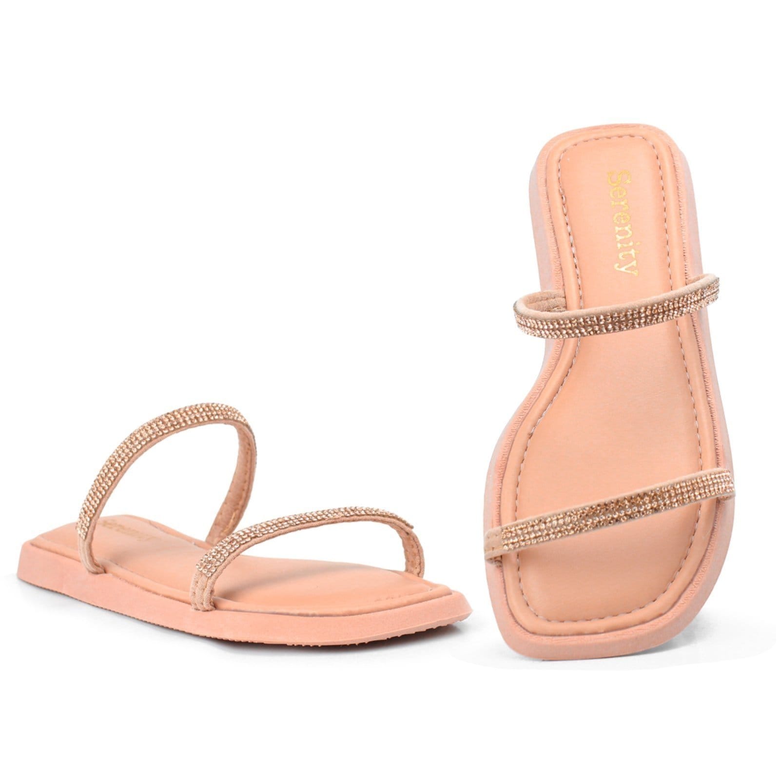 Sandália Feminina Papete Com Strass Verão Confortável