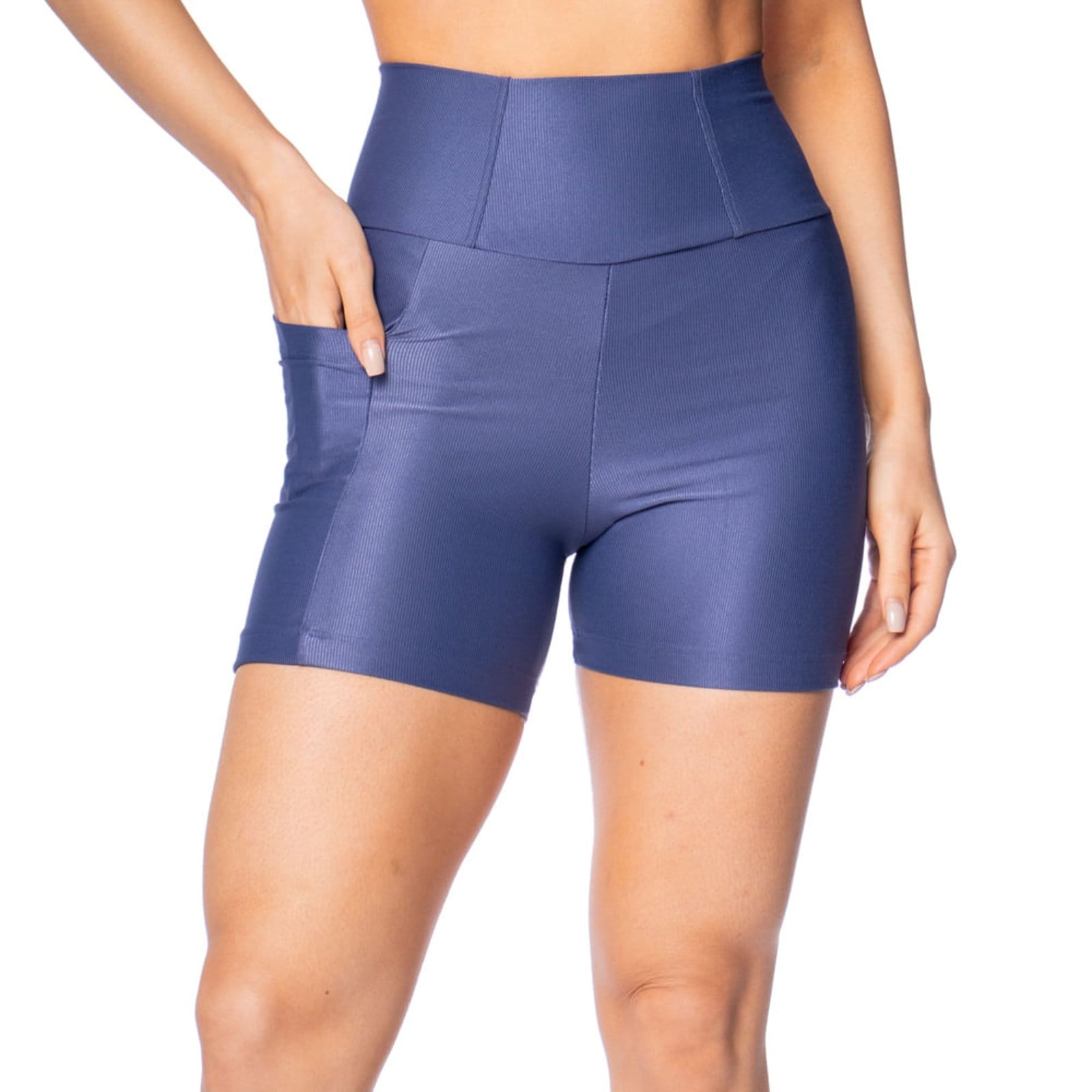 Short Feminino Estilo Do Corpo Cintura Alta