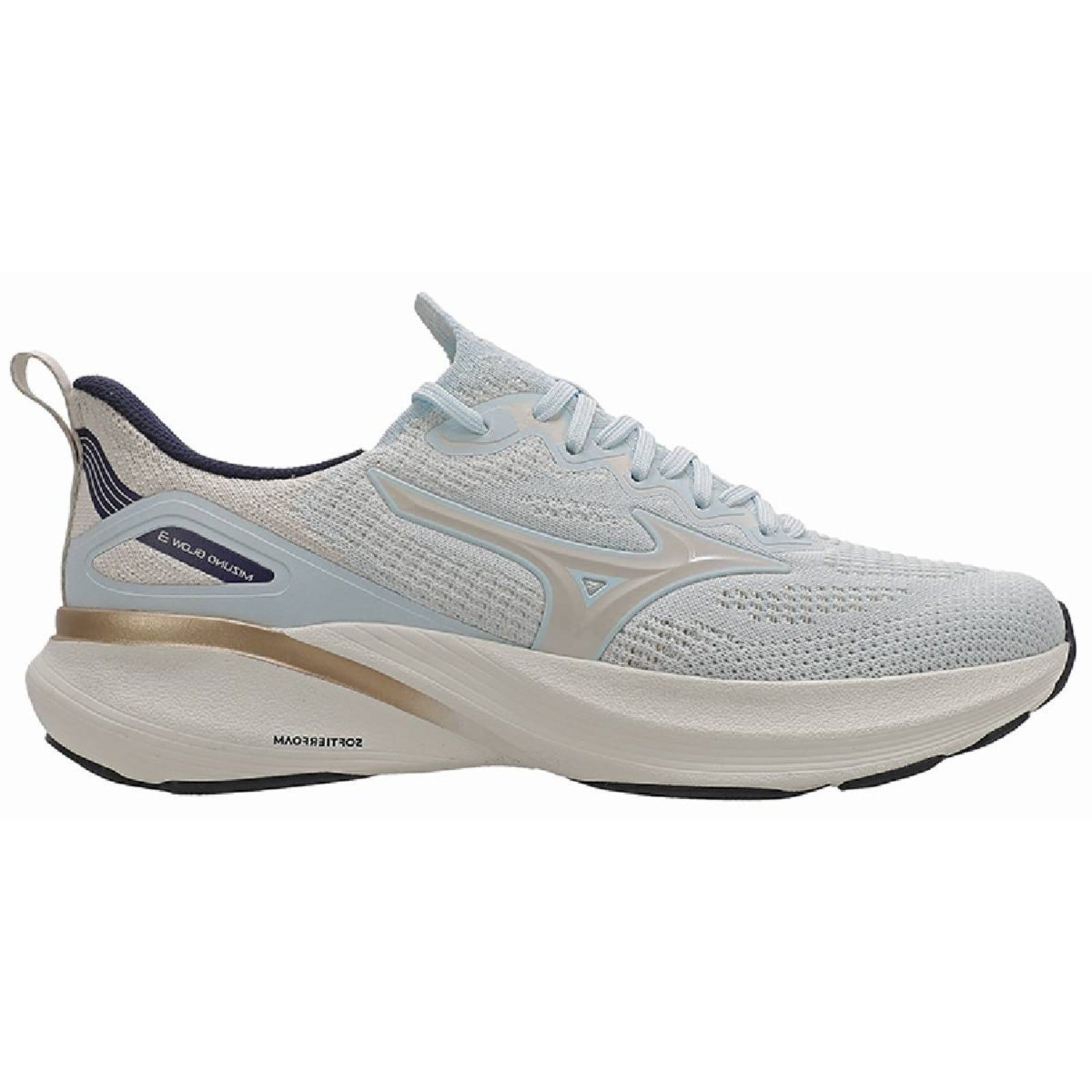 Vista principal Tênis Mizuno Glow 3 Feminino Claro Mizuno azul