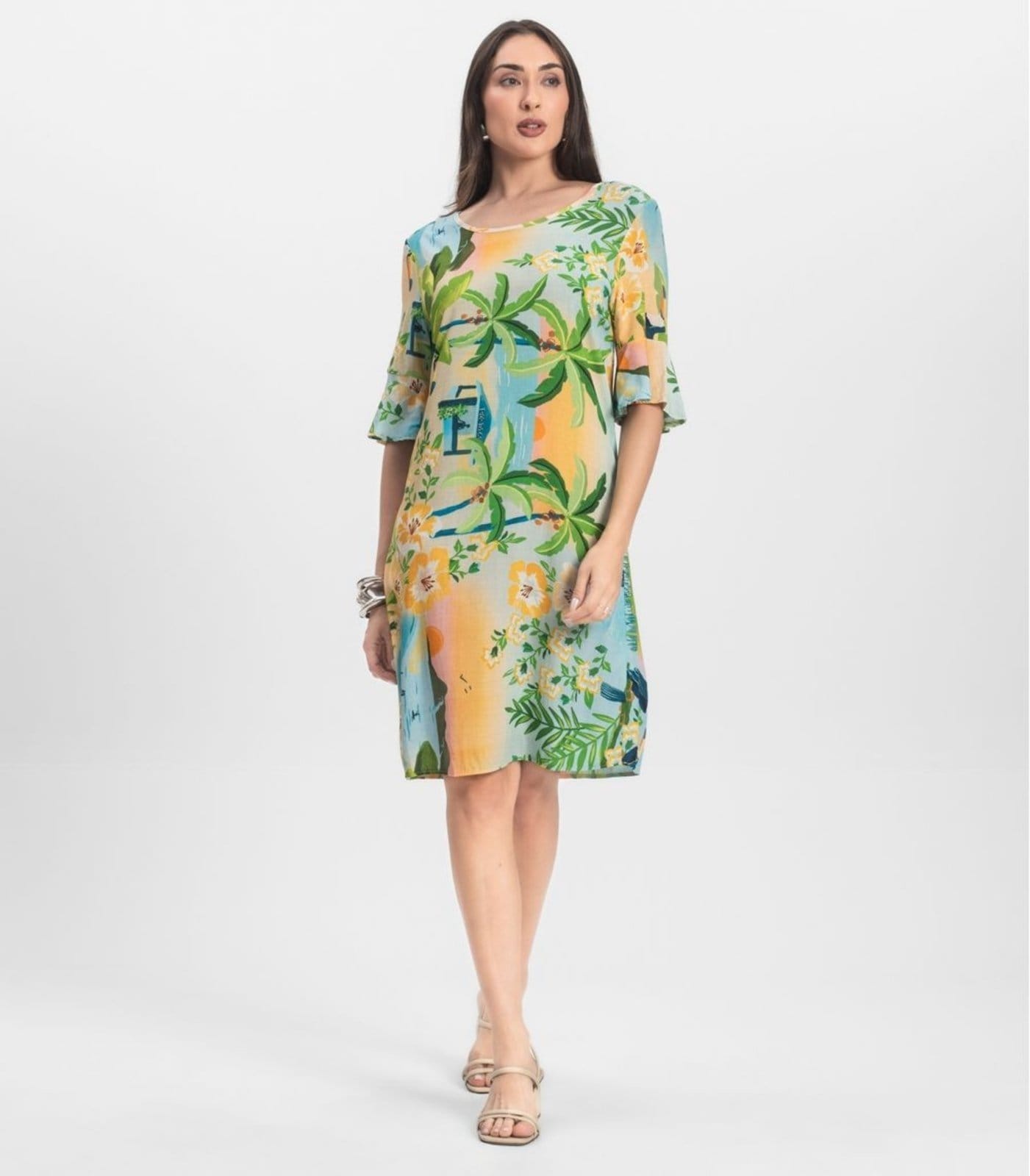 Vestido Feminino Estampado Infinita Cor