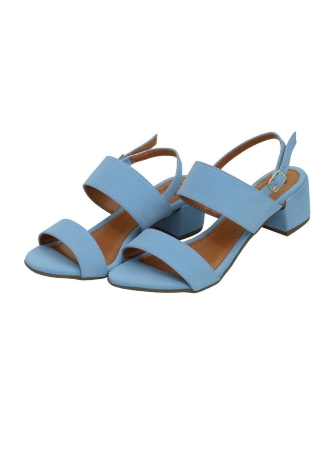 Vista 2 Sandália Salto Baixo Donna santa Tradicional Claro Donna Santa azul