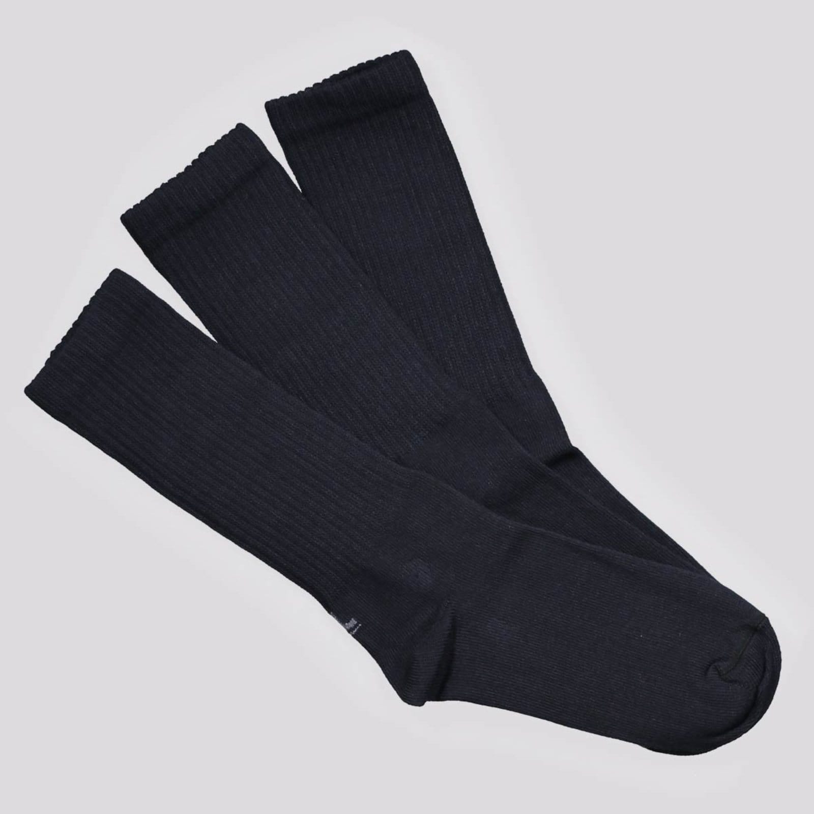 Vista principal Kit Meia Lupo Sport Walk Cano Longo 3 Pares Preta Lupo preto