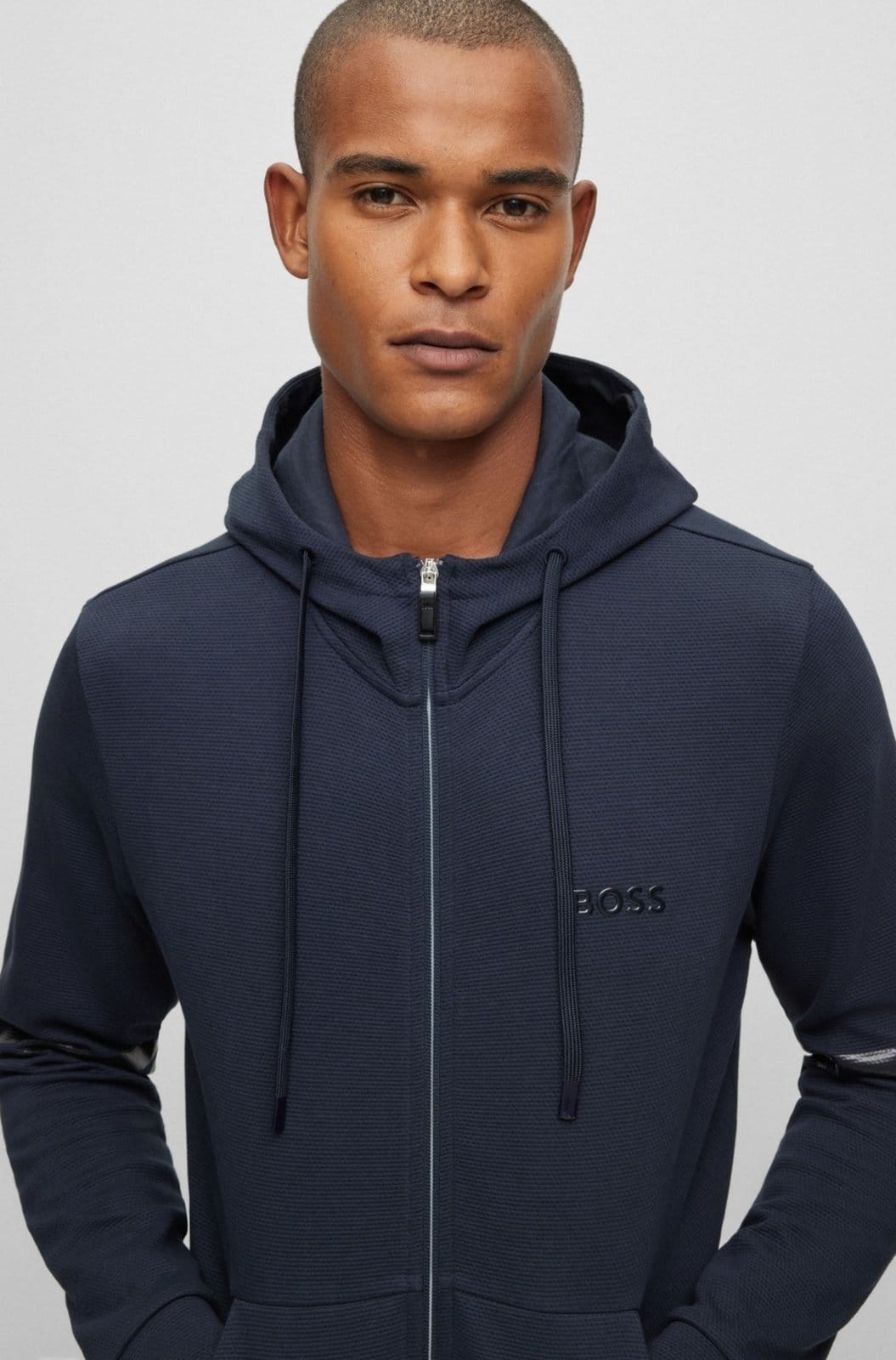 Moletom Com Capuz Com Zíper Em Piqué De Algodão Com Detalhe Do Logo - 2