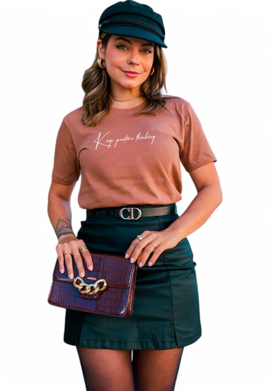 Camiseta Cianitas Estampa Keep Positive - 2