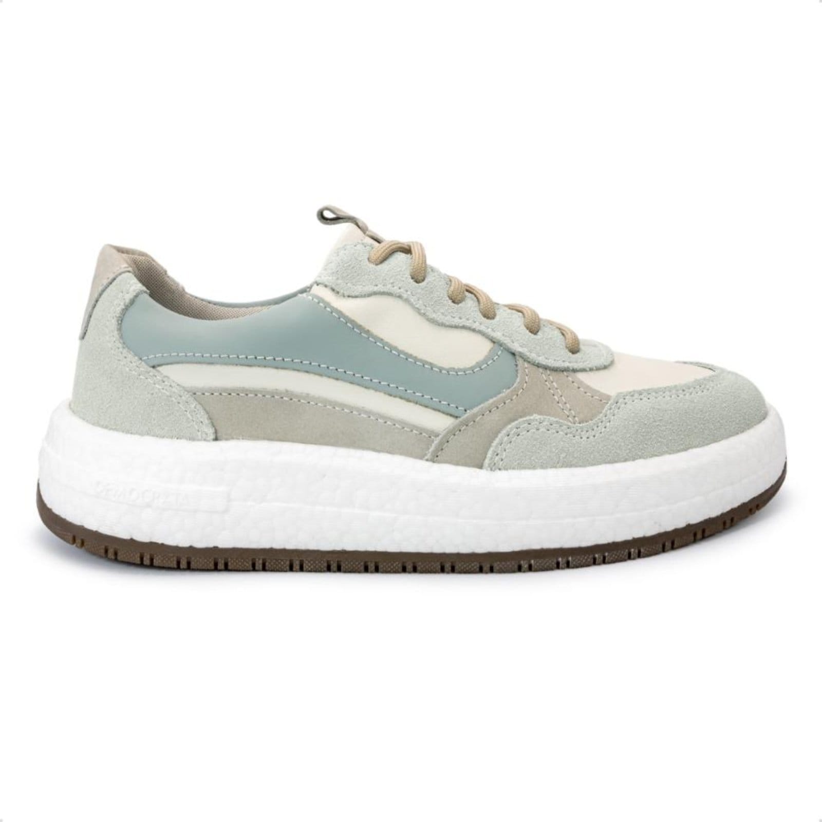 Tênis de Couro Democrata Feminino Drake Pulse 618104 Off-white
