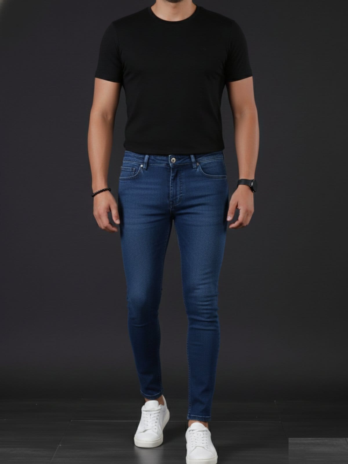 Calça Jeans Masculina Tempo Hábil Escuro Básica e Confortável