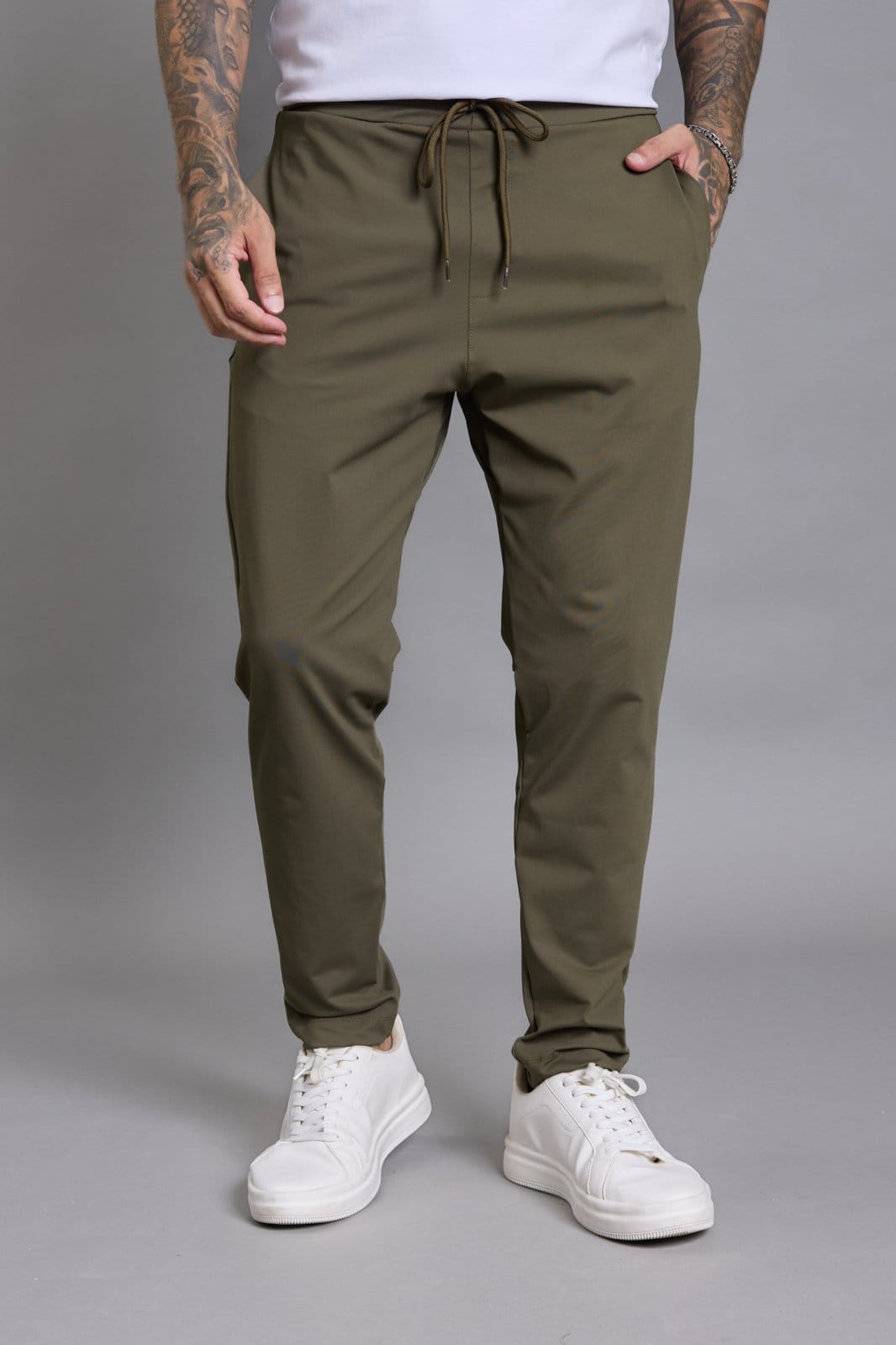 Calça Casual Flexível Masculina em Poliamida na Cor Dialogo Jeans