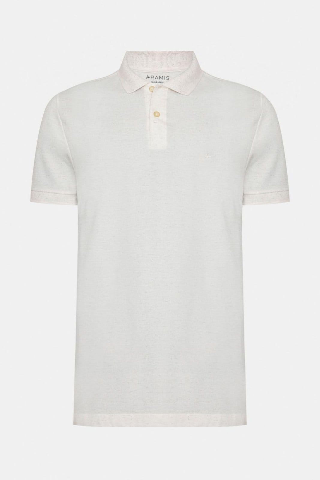 Polo Aramis Manga Curta Algodão Com Linho Natural