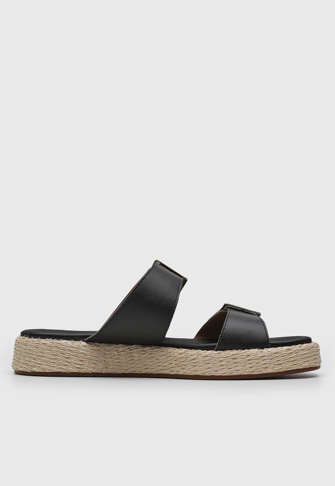 Vista 2 Rasteira Feminina Vizzano Duas Tiras Fivelas Preta VIZZANO preto