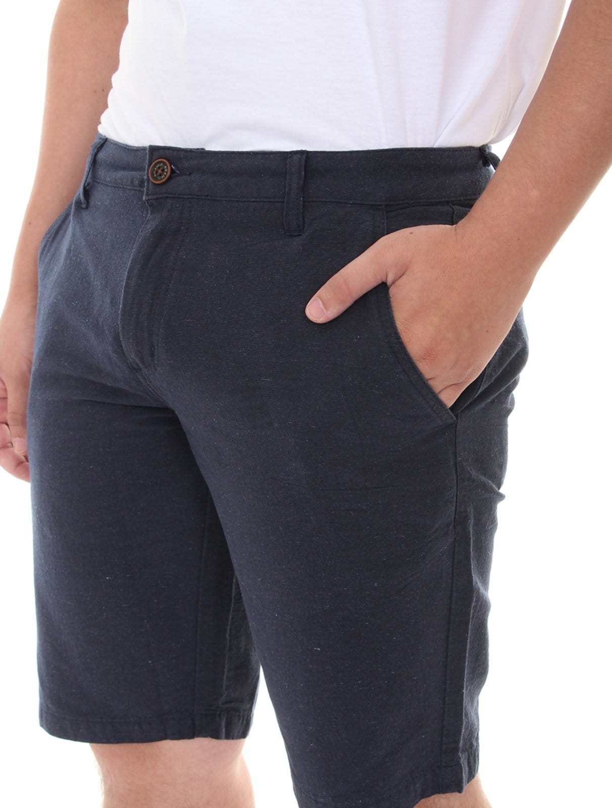 Vista 2 Bermuda Aramis Masculina Sarja Chino Eco Aramis azul marinho