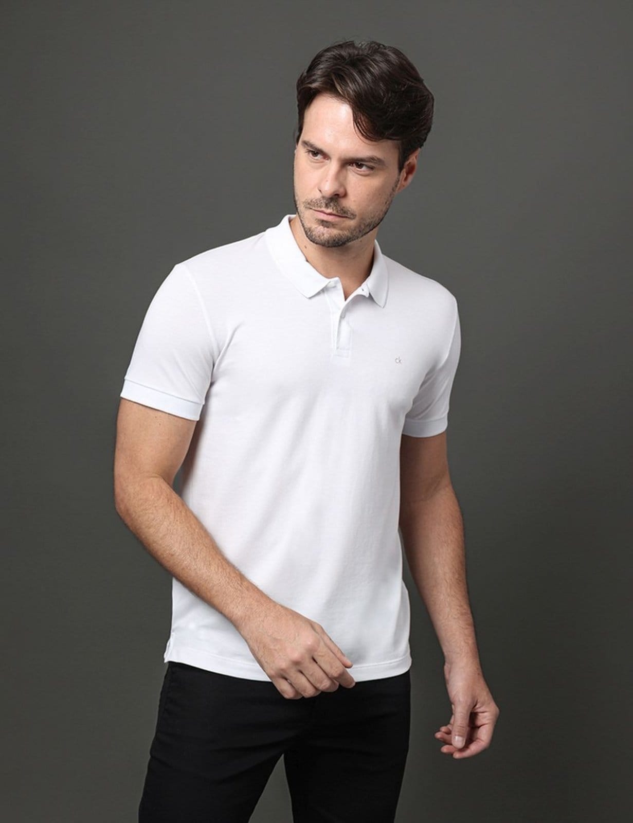 Polo Masculina Slim Meia Malha Pima Calvin Klein 2