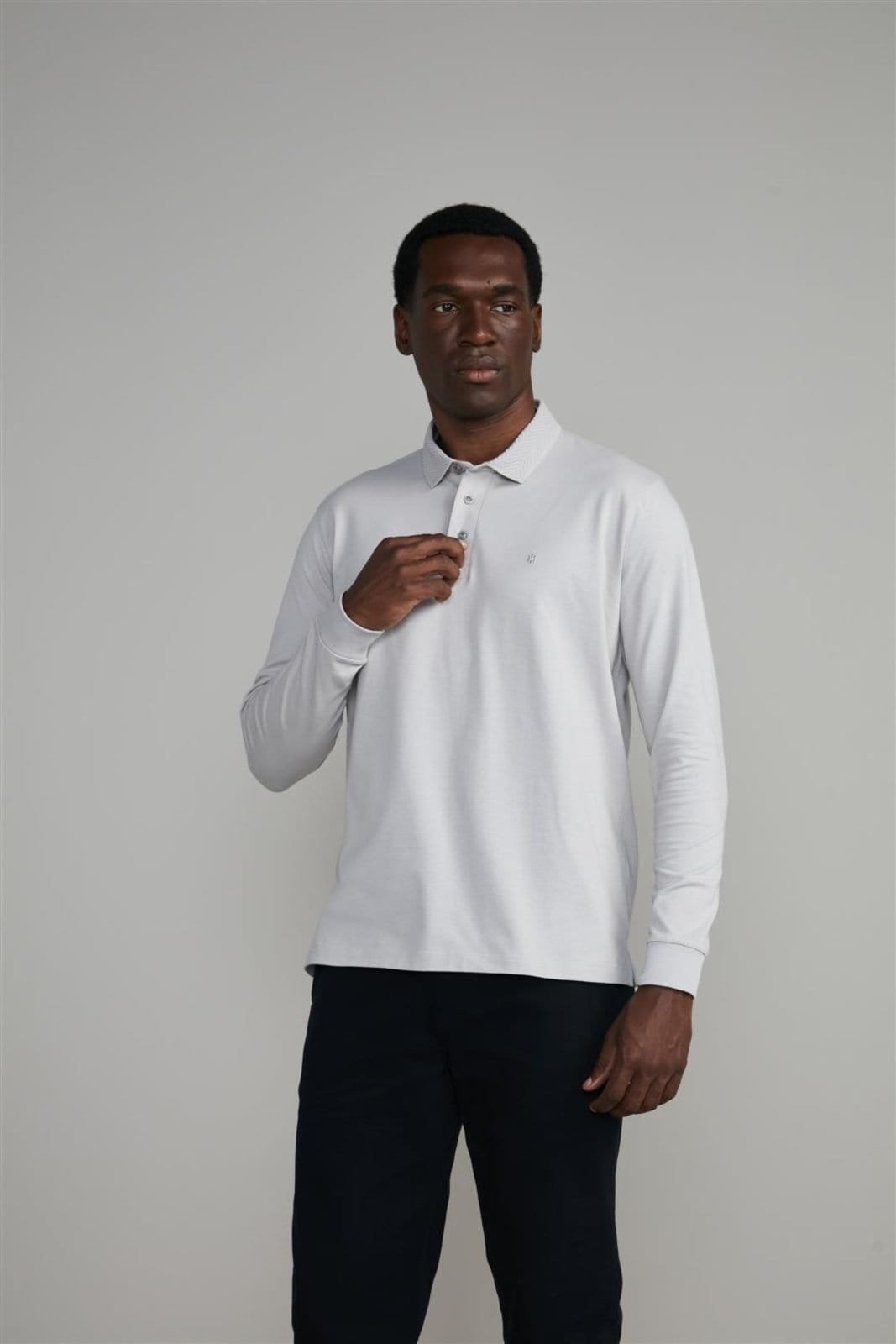 HIGHSTIL Camisa Polo Manga Longa Malha Comfort