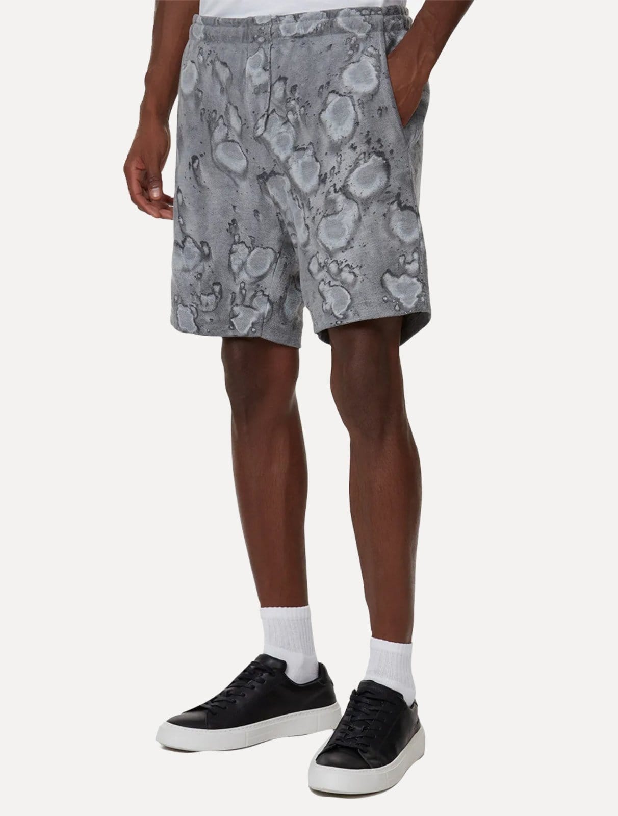 Bermuda John John Moletom Masculina Regular Splash Médio