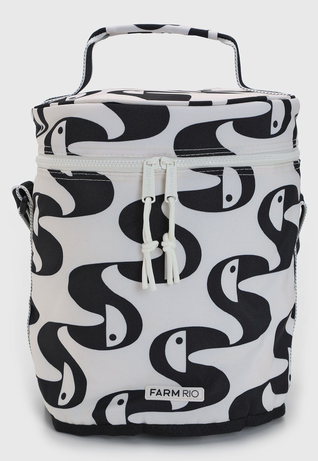 Bolsa Feminina FARM FaroFa Copatucano Estampada Branca
