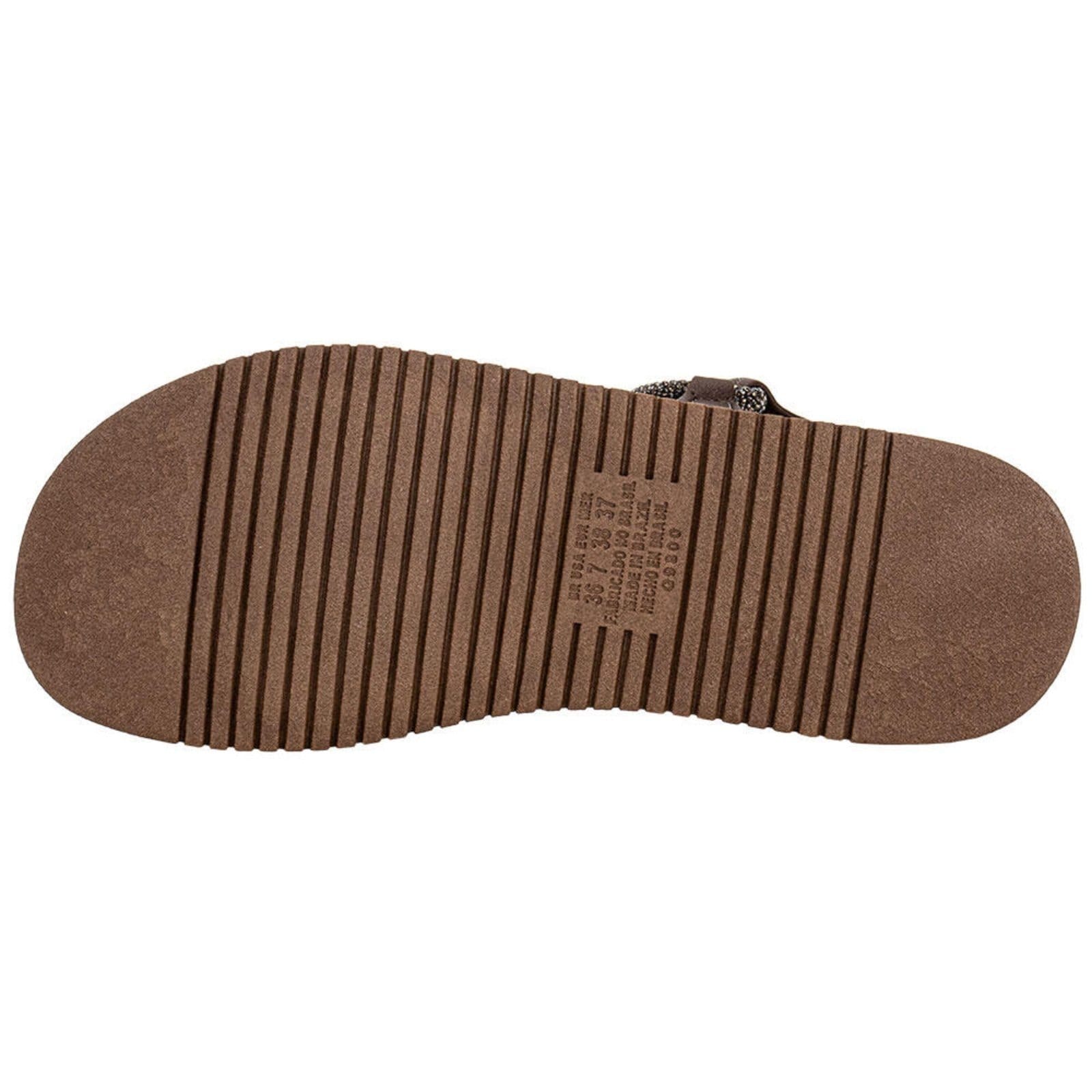 Vista 2 Sandália Feminina Flat Mississipi Mf031 A0640031 MISSISSIPI café