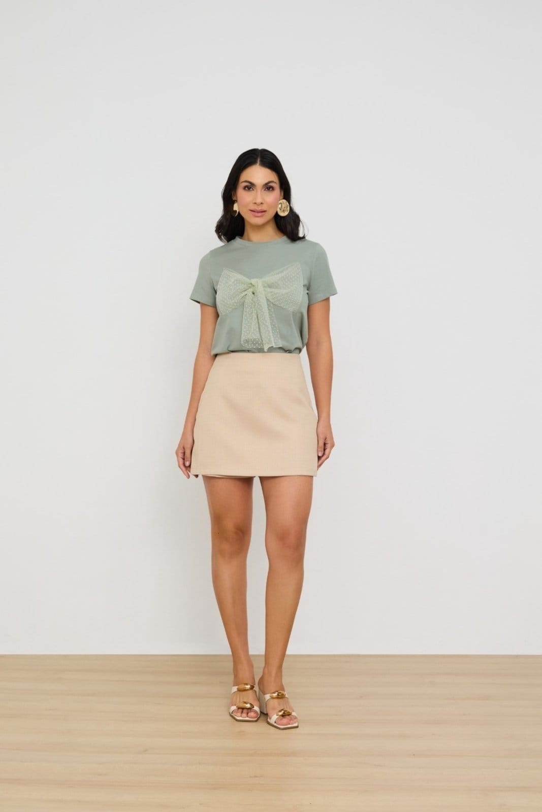 Short Saia Vanibele Linho