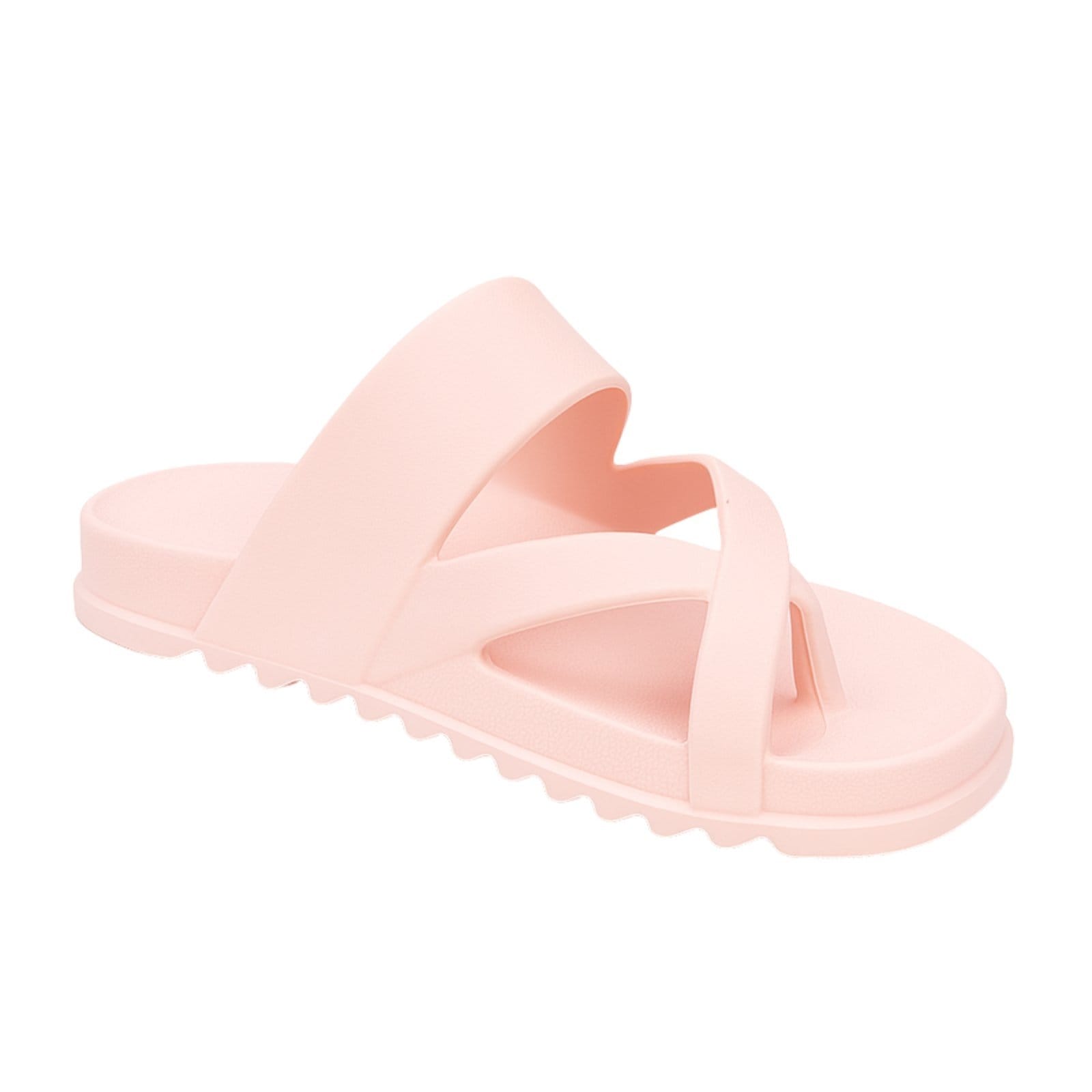 Vista 2 Chinelo Feminino Casual Anna Andrade Papete Flat Sandália De Dedo Verão Tendência Claro Anna Andrade rosa