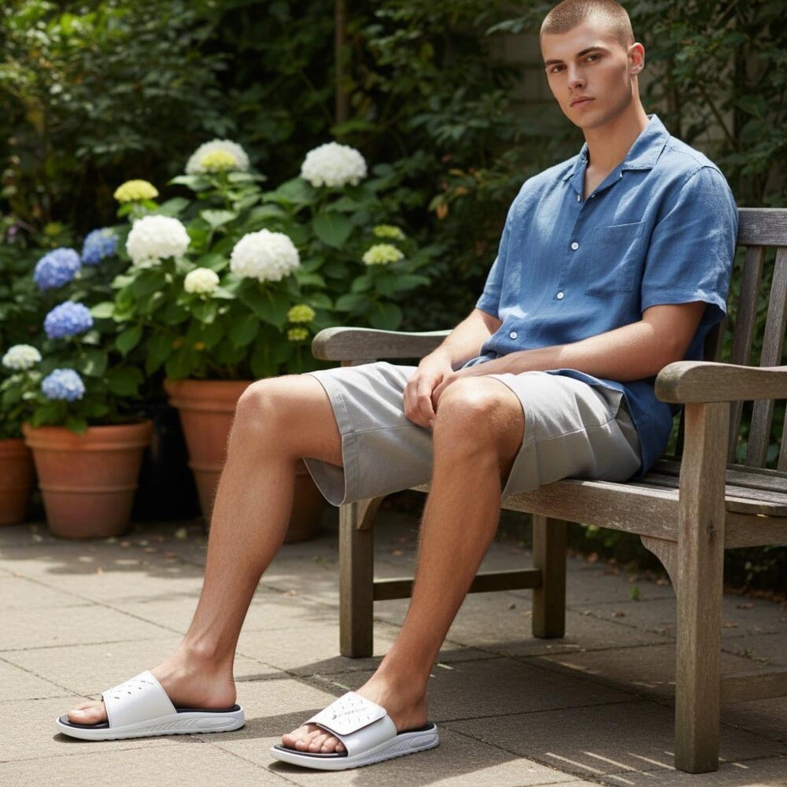 Vista 2 Chinelo Masculino Slide R Soft Plus Rider 12529 3292529 Rider branco