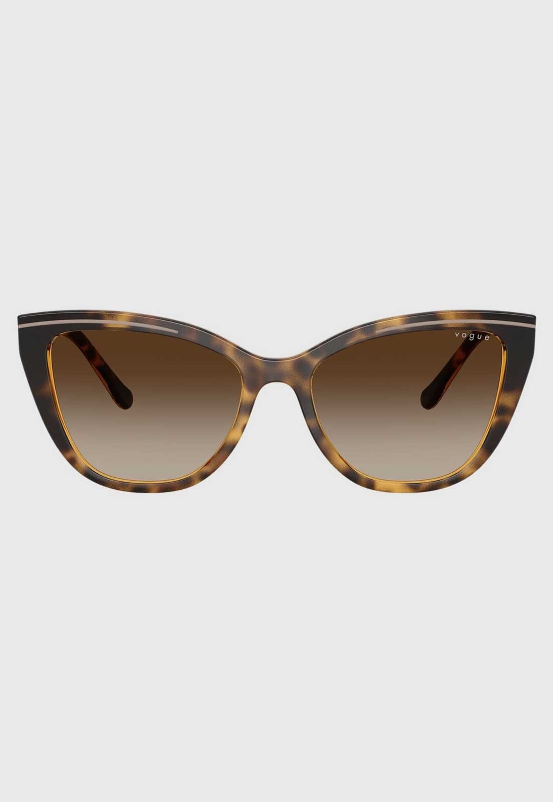 Vista 2 Óculos Feminino Vogue Gatinho Tartaruga Vogue marrom