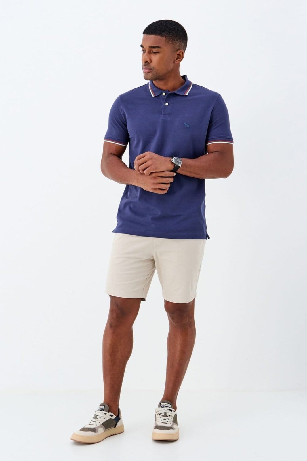 Polo com Retilinea Masculina Acostamento