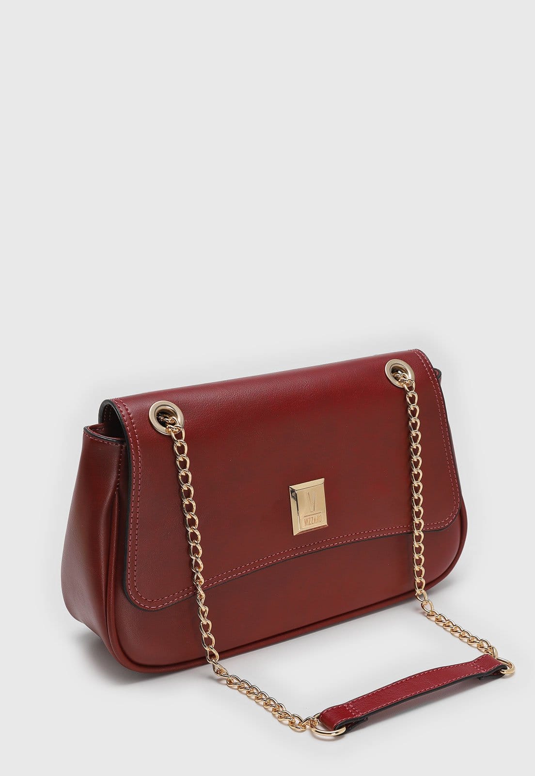 Vista 2 Bolsa Feminina Vizzano Média Alça Corrente Vermelha VIZZANO vermelho