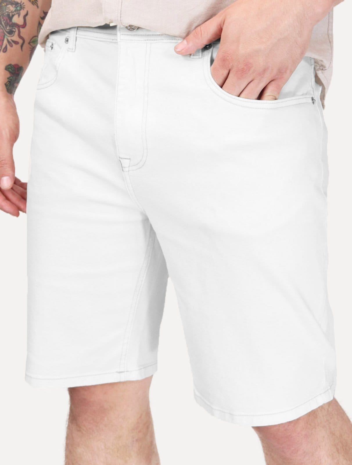 Bermuda Tommy Hilfiger Masculina Sarja Brooklyn Short Branca