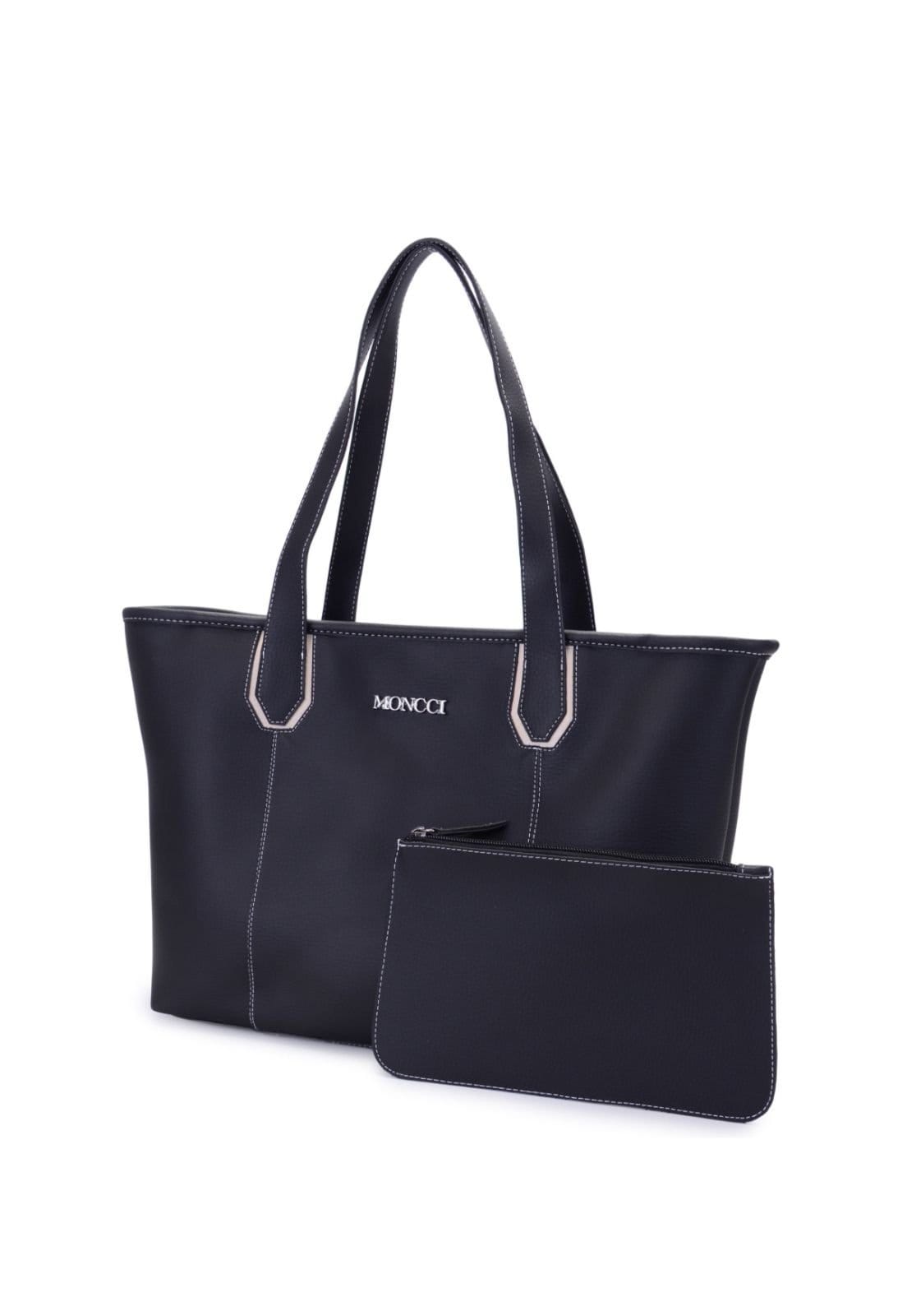 bolsa shopper grande feminina para faculdade notebook elegancia berlim Moncci com marfim