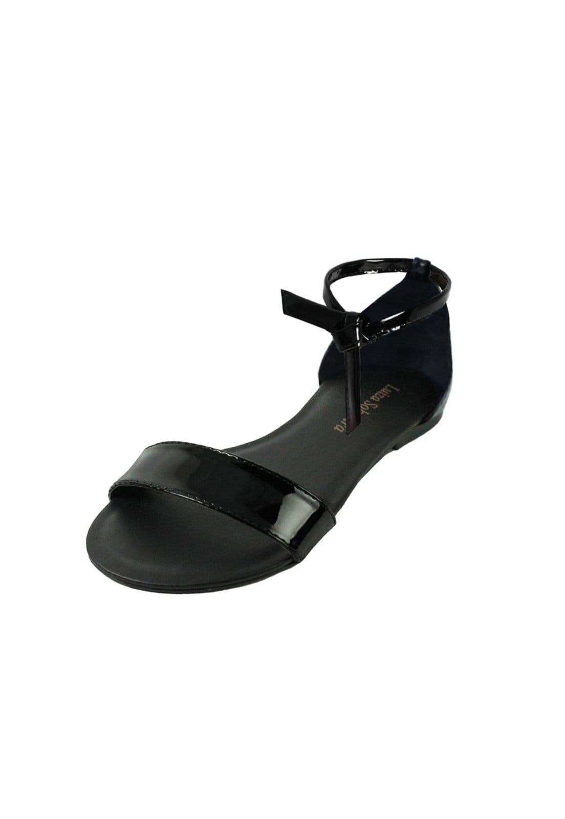 Vista 2 Rasteira Troca Tira Luiza Sobreira Verniz Mod. 2025-2 Luiza Sobreira preto