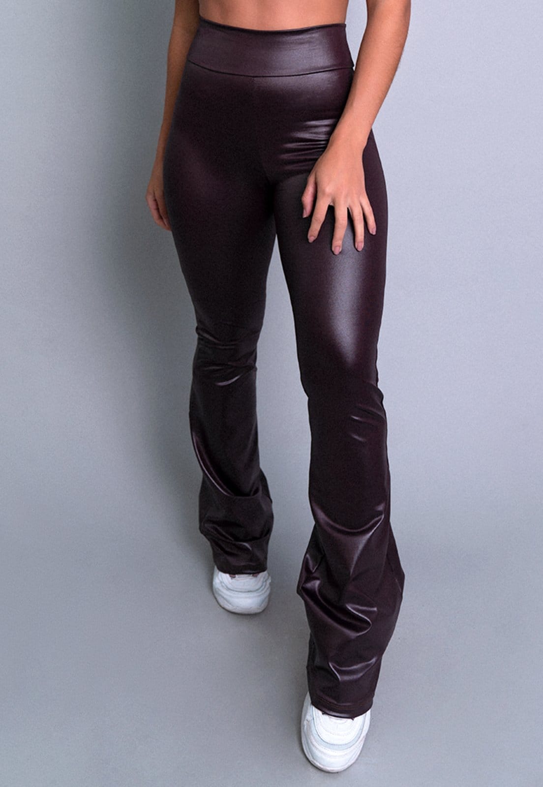 Calça MVB Modas Feminina Flare Pantalona Cirrê