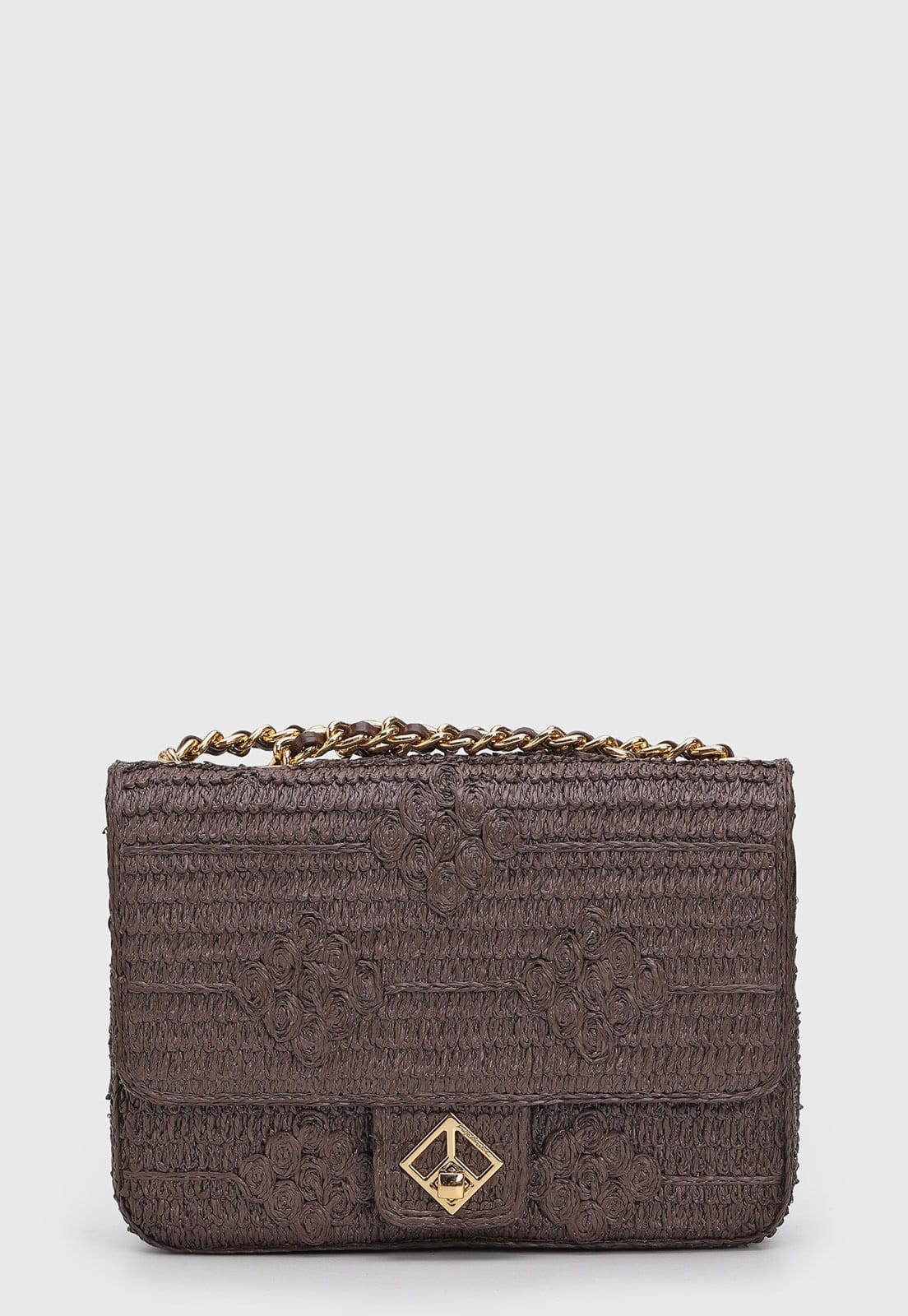 Bolsa Feminina Luiza Barcelos Acabamento Trançado Palha