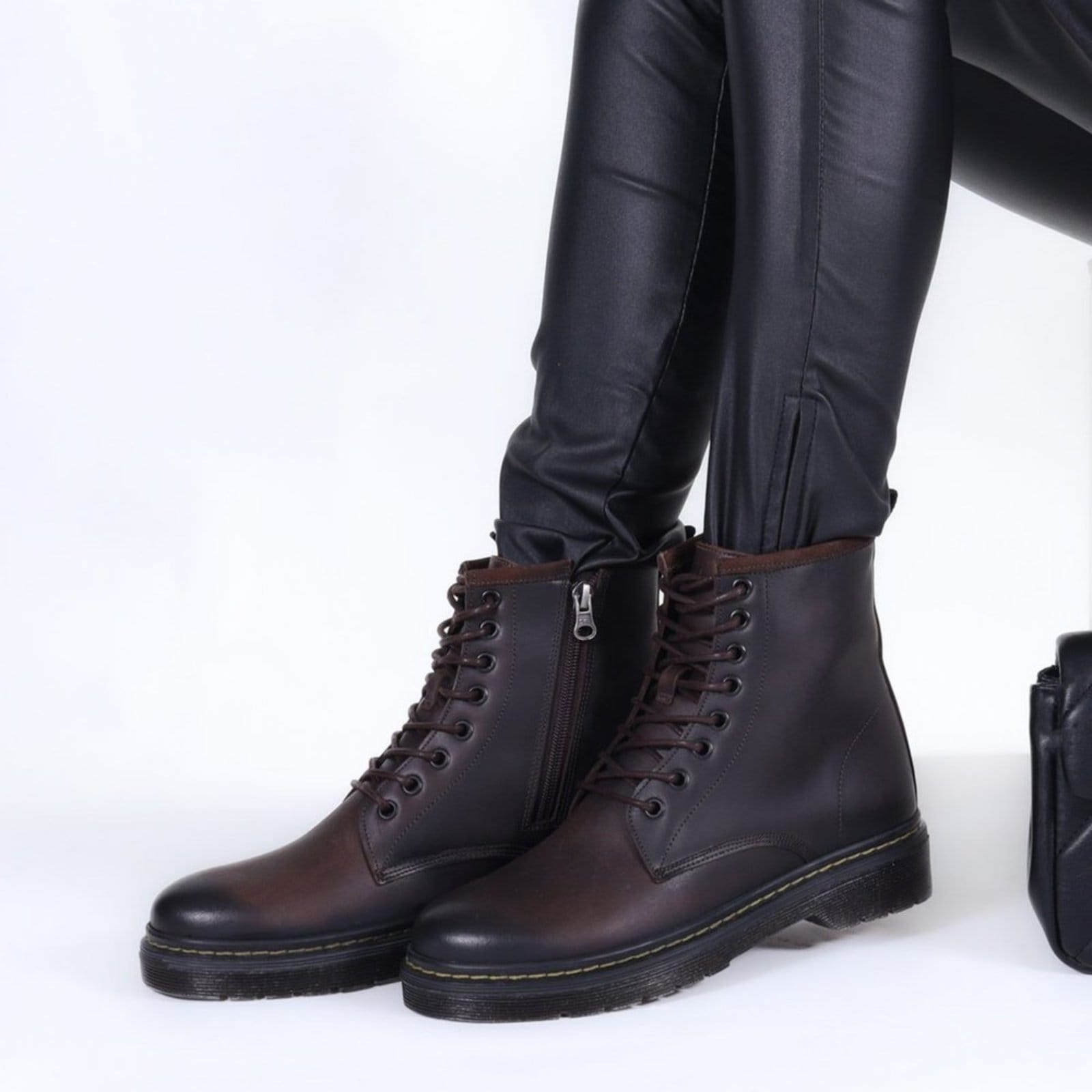 Vista 2 Bota Coturno Feminina Zariff Way003 Zariff Zariff marrom