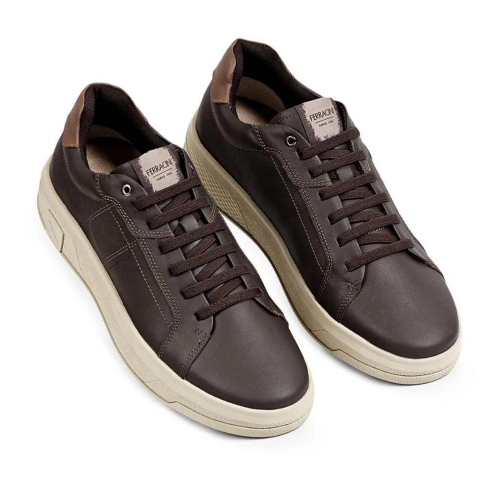 Vista 2 Tenis Sapatênis Ferracini Dream Sneaker Couro FERRACINI marrom